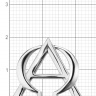 Значок "Альфа и Омега" серебро 